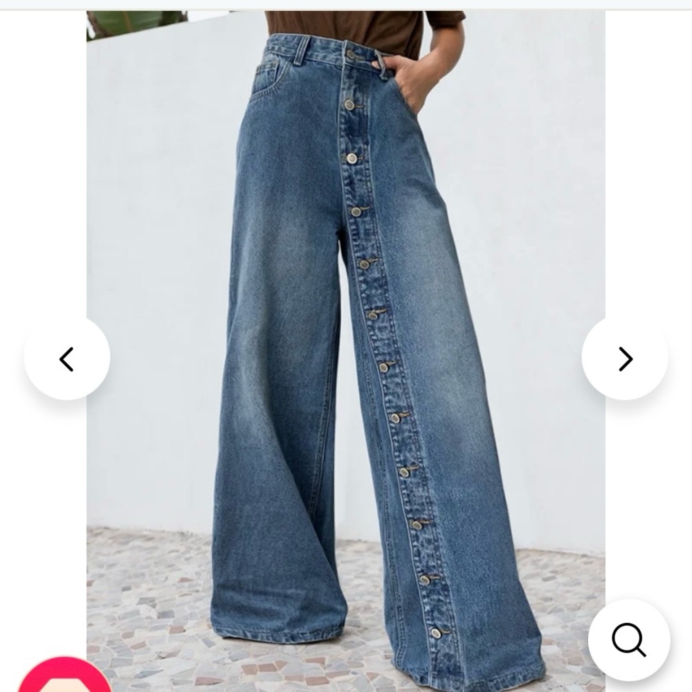 Wide Leg Denim Jeans